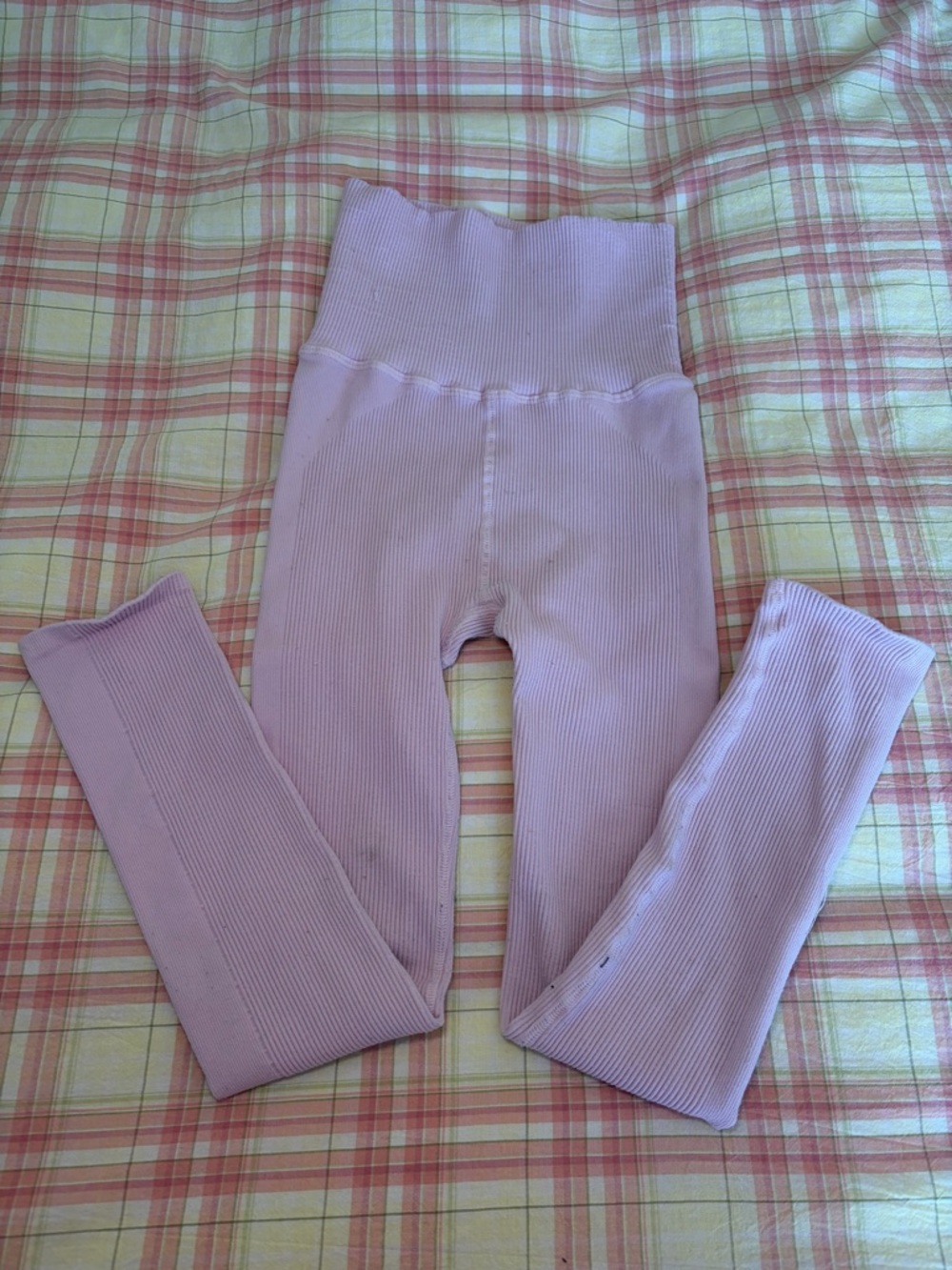Free People Movement Pink Ribbed Leggings